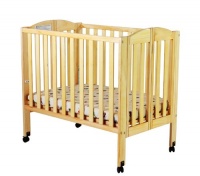Dream On Me 2 in 1 Portable Folding Stationary Side Crib, Natural Dream On Me 2 in 1 Portable Folding Stationary Side Crib, Natural