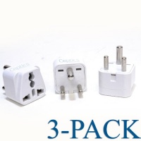 Ceptics Grounded Universal Plug Adapter for India (Type D) - 3 Pack Ceptics Grounded Universal Plug Adapter for India (Type D) - 3 Pack