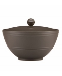 Elegance comes easy with the Fair Harbor covered sugar bowl. Durable stoneware in a warm mocha hue is half glazed, half matte and totally timeless. Elegance comes easy with the Fair Harbor covered sugar bowl. Durable stoneware in a warm mocha hue is half glazed, half matte and totally timeless.