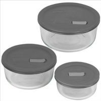 No Leak Lids Six Piece Value Pack Storage Vessels Set with Plastic Lids No Leak Lids Six Piece Value Pack Storage Vessels Set with Plastic Lids