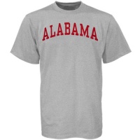 NCAA Alabama Crimson Tide Vertical Arch Logo T-shirt - Gray NCAA Alabama Crimson Tide Vertical Arch Logo T-shirt - Gray