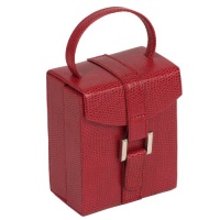 Wolf Designs 281204 Heritage Red Travel Mini Foldout Jewelry-Box