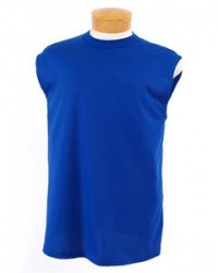 Jerzees Adult 5.6 Ounce 100% Cotton Sleeveless T-shirt in True Royal - Medium Jerzees Adult 5.6 Ounce 100% Cotton Sleeveless T-shirt in True Royal - Medium