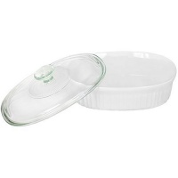CorningWare 1-1/2-Quart Bake/Serve Dish with Glass Cover, French White CorningWare 1-1/2-Quart Bake/Serve Dish with Glass Cover, French White