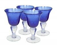 Artland Iris Wine, 8-Ounce, Cobalt Blue, Set of 4 Artland Iris Wine, 8-Ounce, Cobalt Blue, Set of 4