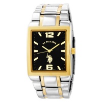 U.S. Polo Assn. Classic Men's USC80029 Two-Tone Rectangular Black Dial Link Watch U.S. Polo Assn. Classic Men's USC80029 Two-Tone Rectangular Black Dial Link Watch