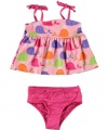 Pink Platinum Whale Tales 2-Piece Tankini (Sizes 2T - 4T) - pink, 4t