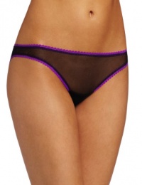 OnGossamer Women's Mesh Bikini Panty, Black/Concord Grape, Medium OnGossamer Women's Mesh Bikini Panty, Black/Concord Grape, Medium