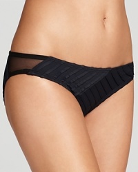 Carmen Marc Valvo's bikini bottom features a sleek design with tonal stripes for sophisticated swim look. Carmen Marc Valvo's bikini bottom features a sleek design with tonal stripes for sophisticated swim look.