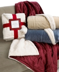 Stay warm all season long with these luxuriously soft throws from Charter Club. Features plush Sherpa texture on the reverse for the ultimate in cozy comfort. Your choice of four color options. Stay warm all season long with these luxuriously soft throws from Charter Club. Features plush Sherpa texture on the reverse for the ultimate in cozy comfort. Your choice of four color options.