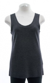 Eileen Fisher Charcoal Grey Soft Merino Scoop Neck Tank Top X-Small Eileen Fisher Charcoal Grey Soft Merino Scoop Neck Tank Top X-Small