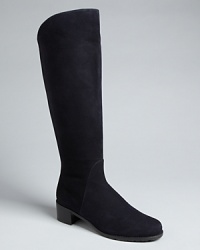 This beloved Stuart Weitzman flat boot style features sleek, stretch goring at the back, for a perfect fit that's perfectly fit for every workday and weekend. This beloved Stuart Weitzman flat boot style features sleek, stretch goring at the back, for a perfect fit that's perfectly fit for every workday and weekend.