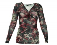 Karen Kane Wrap Top Print Large Karen Kane Wrap Top Print Large