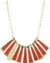 KARA by Kara Ross Deco Stick Necklace and Cast Stingray, Coral Lizard