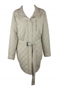 LAUREN Ralph Lauren Womens Plus Quilted Puffy Belted Jacket LAUREN Ralph Lauren Womens Plus Quilted Puffy Belted Jacket