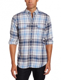 Nautica Men's Long Sleeve Herringbone Plaid Woven Shirt Nautica Men's Long Sleeve Herringbone Plaid Woven Shirt