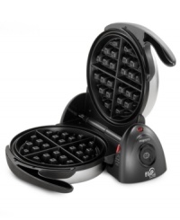 Wake up and smell the waffles any morning with this quick and easy Belgian waffle maker. Features a rotating design for perfect, fluffy, and extra-thick Belgian waffles in minutes. One-year warranty. Model 03510. Wake up and smell the waffles any morning with this quick and easy Belgian waffle maker. Features a rotating design for perfect, fluffy, and extra-thick Belgian waffles in minutes. One-year warranty. Model 03510.