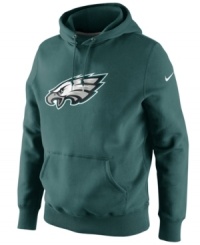Shout out to your favorite NFL football team with this comfortable Philadelphia Eagles hoodie from Nike. Shout out to your favorite NFL football team with this comfortable Philadelphia Eagles hoodie from Nike.