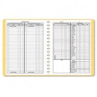 Dome 612 Monthly Bookkeeping Record with Tan Cover and 128 Pages, 11 x 8-1/2 Inches, Wirebound