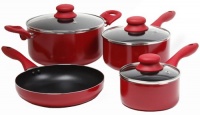 Gibson 83548.07 ColorSplash Branston 7-Piece Aluminum Cookware Set, Red Gibson 83548.07 ColorSplash Branston 7-Piece Aluminum Cookware Set, Red