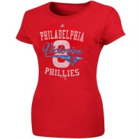 MLB Majestic Shane Victorino Philadelphia Phillies Women's Ladies Man Player T-Shirt - Red MLB Majestic Shane Victorino Philadelphia Phillies Women's Ladies Man Player T-Shirt - Red