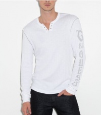 G by GUESS Dorian Long Slit-Neck Shirt G by GUESS Dorian Long Slit-Neck Shirt