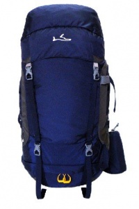 Cuscus 50l Internal Frame Backpack with Walking Stick Hook Bottle Pocket Rain Cover - Blue Cuscus 50l Internal Frame Backpack with Walking Stick Hook Bottle Pocket Rain Cover - Blue