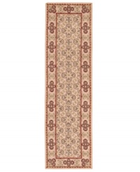 Add texture to any space with this magnificent hand-woven area rug. In muted gold, with deep red accents, the Country Heritage rug makes every room more comfortable with a luxuriously soft all-wool construction. Add texture to any space with this magnificent hand-woven area rug. In muted gold, with deep red accents, the Country Heritage rug makes every room more comfortable with a luxuriously soft all-wool construction.