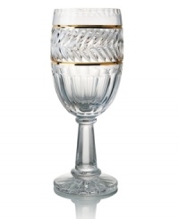 Truly spectacular, this footed crystal vase from Trump Home is elaborately cut, fluted and finished with bands of gleaming gold to evoke the historic Mar-a-Lago Club of Palm Beach. Truly spectacular, this footed crystal vase from Trump Home is elaborately cut, fluted and finished with bands of gleaming gold to evoke the historic Mar-a-Lago Club of Palm Beach.