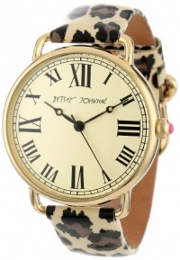 Betsey Johnson Women's BJ00032-03 Analog Leopard Printed Patent Leather Strap Watch Betsey Johnson Women's BJ00032-03 Analog Leopard Printed Patent Leather Strap Watch