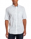 Nautica Men's Short Sleeve Plaid Button-Down Shirt