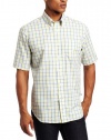 Nautica Men's Short Sleeve Plaid Button-Down Shirt