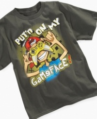Put your player ahead of the game with this graphic T-Shirt from Mad Engine. Put your player ahead of the game with this graphic T-Shirt from Mad Engine.