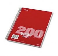 Mead® Spiral® 5 Subject Notebook - College Ruled, 8.5 x 11, Asst. Colors, 200 Sheets per Pad (06780) Mead® Spiral® 5 Subject Notebook - College Ruled, 8.5 x 11, Asst. Colors, 200 Sheets per Pad (06780)