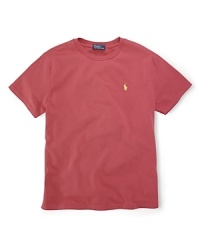 Ralph Lauren Childrenswear fashions a classic tee in solid cotton jersey for a fun, comfortable look. Ralph Lauren Childrenswear fashions a classic tee in solid cotton jersey for a fun, comfortable look.