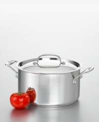 Stir professional-grade sauces with a chef's choice sauce pot in an 18/10 stainless steel mirror finish. A pure aluminum core distributes heat rapidly and evenly, while a tapered rim facilitates easy, drip-free pouring and transfer. Limited lifetime warranty. Stir professional-grade sauces with a chef's choice sauce pot in an 18/10 stainless steel mirror finish. A pure aluminum core distributes heat rapidly and evenly, while a tapered rim facilitates easy, drip-free pouring and transfer. Limited lifetime warranty.