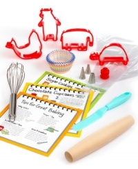 Stir the imagination of your little baker. Big creations are within reach with this fun and functional bake set, which includes everything your kid needs to make baked greats. Coming in a cute gift box, this is the perfect present for the baker in training. Stir the imagination of your little baker. Big creations are within reach with this fun and functional bake set, which includes everything your kid needs to make baked greats. Coming in a cute gift box, this is the perfect present for the baker in training.