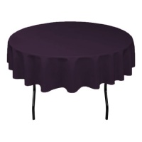70 in. Round Polyester Tablecloth Eggplant 70 in. Round Polyester Tablecloth Eggplant