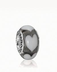 Artful and elegant heart motifs light up your bracelet in bright murano glass. Logo-engraved sterling silver trim displays the PANDORA signature. Artful and elegant heart motifs light up your bracelet in bright murano glass. Logo-engraved sterling silver trim displays the PANDORA signature.