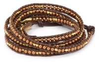 Chan Luu Swarovski Pearls and Gold Vermeil Nuggets on Leather Bracelet Chan Luu Swarovski Pearls and Gold Vermeil Nuggets on Leather Bracelet