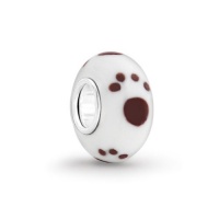 Bling Jewelry Murano Glass Animal Dog Paw Print Silver Bead Fits Pandora Bling Jewelry Murano Glass Animal Dog Paw Print Silver Bead Fits Pandora