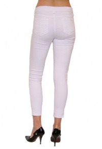 Women's Rag & Bone Skinny Capri Jean with Holes in White