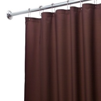 InterDesign Fabric Waterproof Shower Curtain Liner, Chocolate InterDesign Fabric Waterproof Shower Curtain Liner, Chocolate