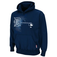 MLB Men's Detroit Tigers Authentic Collection Change Up Long Sleeve Hooded Fleece Pullover by Majestic MLB Men's Detroit Tigers Authentic Collection Change Up Long Sleeve Hooded Fleece Pullover by Majestic