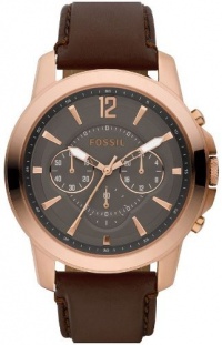 Fossil Grant Leather Watch Brown with Rose Fossil Grant Leather Watch Brown with Rose