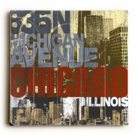 Chicago 18x18 Artistic Planked Wood Sign by Cory Steffen Chicago 18x18 Artistic Planked Wood Sign by Cory Steffen