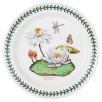 Portmeirion Exotic Botanic Garden Salad Plate with White Water Lily Motif Portmeirion Exotic Botanic Garden Salad Plate with White Water Lily Motif
