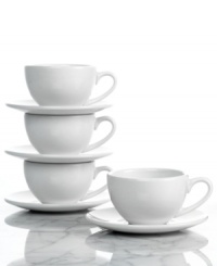 Match cup to joe with the Konitz Coffee Bar collection from Waechtersbach drinkware. In the perfect shape and size with saucers to match, these cappuccino coffee cups bring effortless straight-from-the-cafe style to every sip.