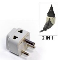 OREI Grounded Universal 2 in 1 Plug Adapter Type D for India, Africa & more - High Quality - CE Certified - RoHS Compliant WP-D-GN OREI Grounded Universal 2 in 1 Plug Adapter Type D for India, Africa & more - High Quality - CE Certified - RoHS Compliant WP-D-GN