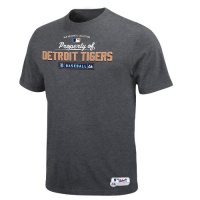 MLB Men's Detroit Tigers Property of Short Sleeve Basic Crew Neck Tee by Majestic MLB Men's Detroit Tigers Property of Short Sleeve Basic Crew Neck Tee by Majestic